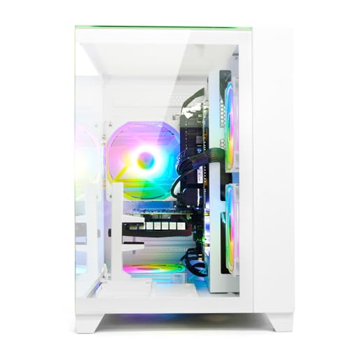 White Gaming PC Desktop with Ryzen 5 5500, GeForce RTX 3050 6GB, 16GB DDR4, 1TB NVME SSD A614