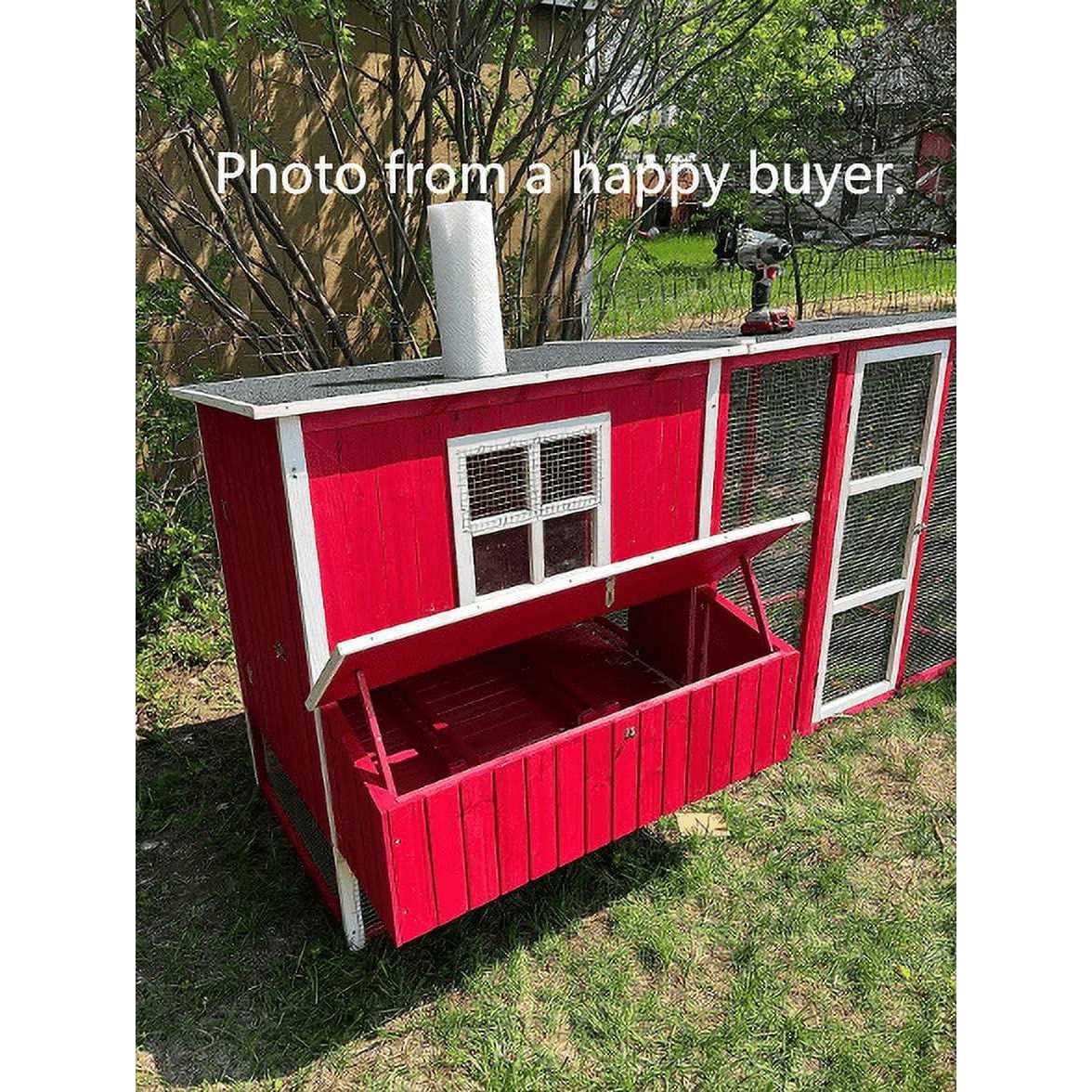 87 inch Wood Chicken Coop Hen House Run Nesting Box Y545