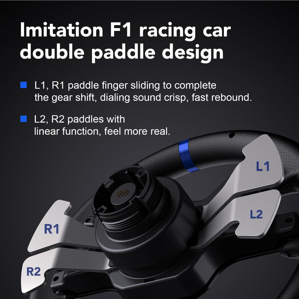 PC Racing Wheel with Force Feedback Steering Wheel, Pedals, Shifter, Detachable 270/900 Degree Steering Wheel U2814