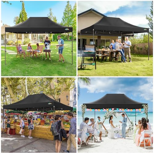 10x20 Pop up Canopy Tent with 6 Sidewalls and Roller Bag J68482