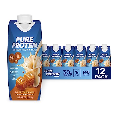 Strawberry Protein Shake, 30g Protein, 11oz Bottles, 12 Pack R9683
