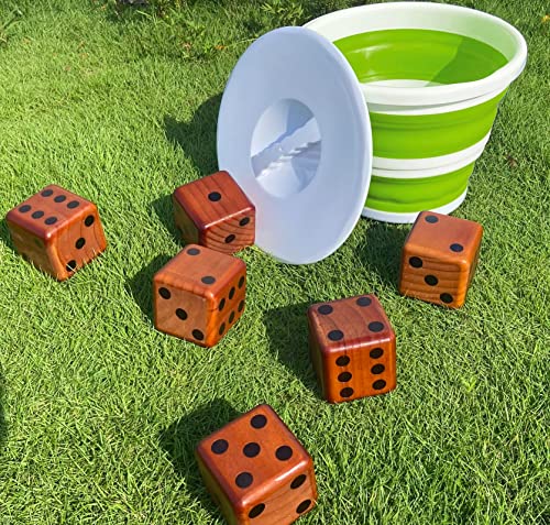 Giant Wooden Yard Dice, Set of 6 P2013