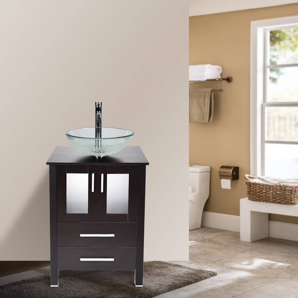 Dark Brown 24 inch Bathroom Vanity Combo B326