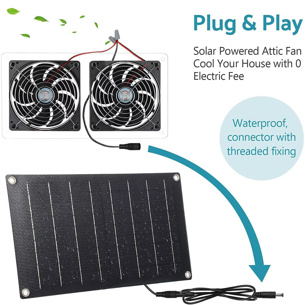 Waterproof Solar Exhaust Fan Extractor Ventilation Portable N482