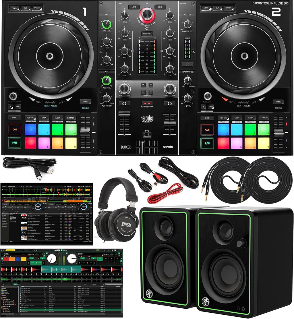 2-Channel DJ Controller with Studio Monitors R233