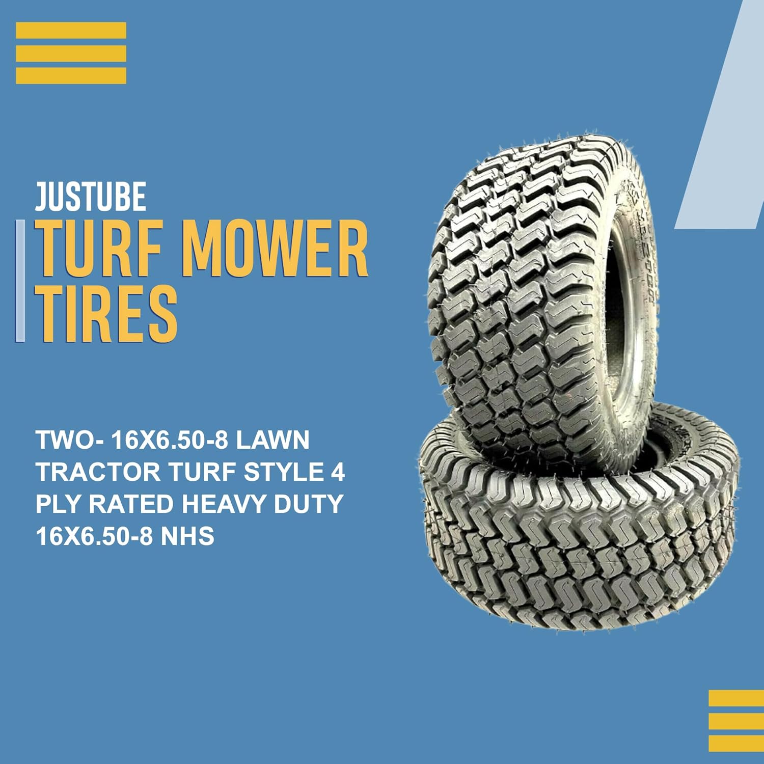 16x6.50-8 Lawn Tractor Turf Tire 4 Ply Rated I20355