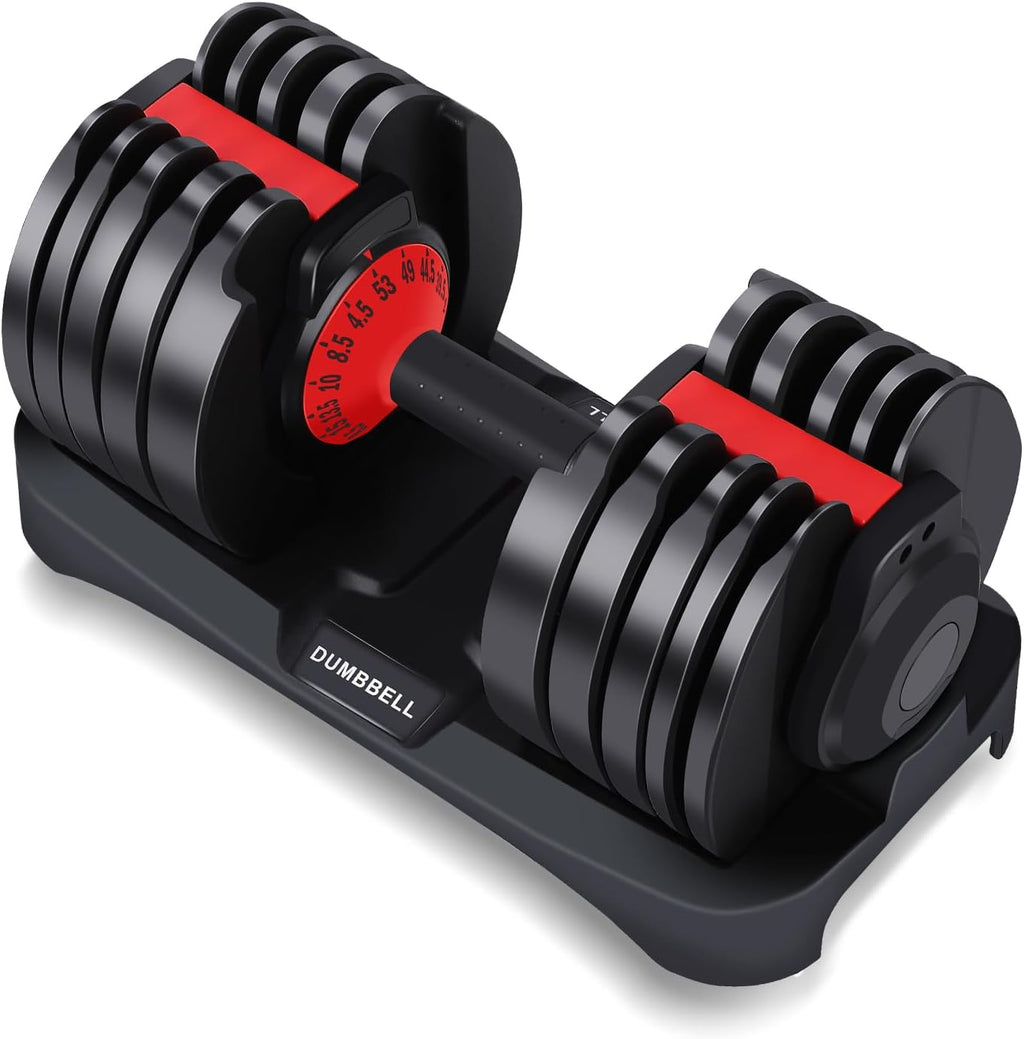 53LB 15 in 1 Adjustable Dumbbell Set with Anti-Slip Handle I85558