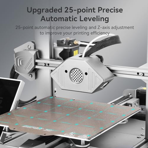 Silver 3D Printer, 5in Touch Screen, Print Size 8.7x8.7x9.8 Inch M695809