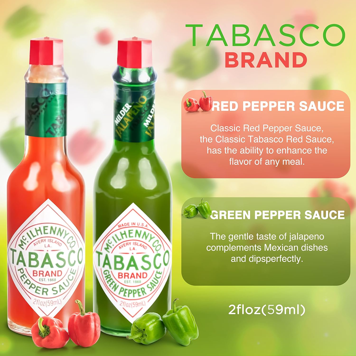 Tabasco Hot Sauce Scorpion Variety Pack 2 oz Bottles F69478