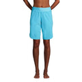 Women's 11" Quick Dry Elastic Waist Board Shorts Swim Cover-up Shorts with Panty J5429