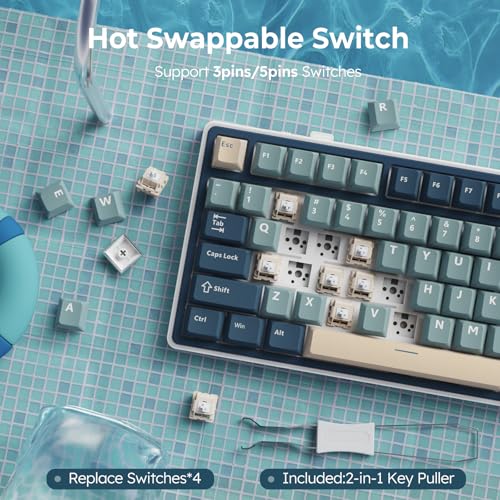 75% Wireless Mechanical Keyboard with Knob and PBT Keycaps Z331583