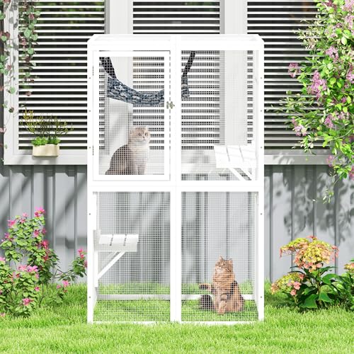 Black Wooden Cat Enclosure Z227