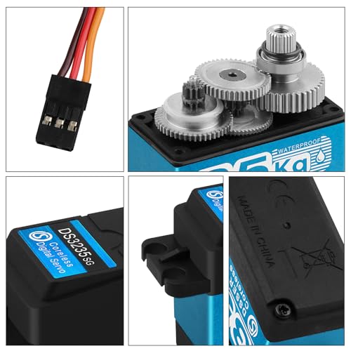35KG High Torque Coreless Motor Servo Waterproof Metal Gear Digital Stainless Steel Gear Servo with 25T Servo Arm L87812
