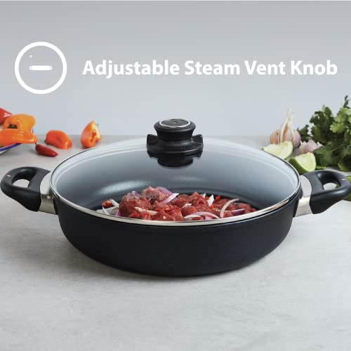 11" 5.3 Qt Nonstick Diamond Coated Aluminum Braiser with Lid V280