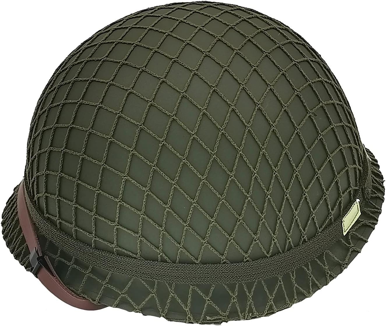 WWII US Army M1 Helmet Metal Steel Shell Replica with Net Canvas Chin Strap Cat Eye Band I166
