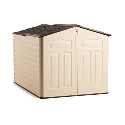 Beige/Brown 5 x 6.5 Ft Resin Outdoor Storage Shed J656