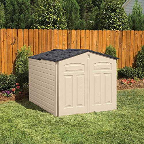 Beige/Brown 5 x 6.5 Ft Resin Outdoor Storage Shed J656