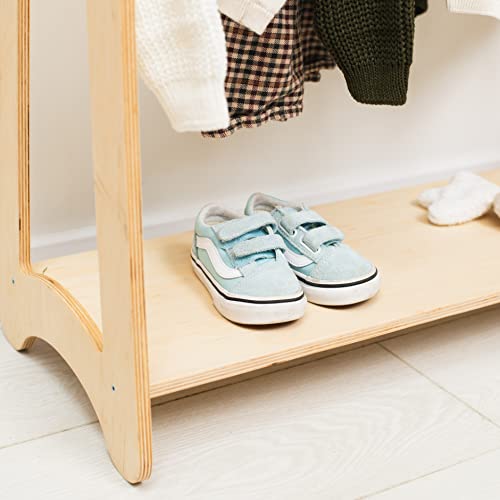 Dark Walnut Wooden Clothing Rack C9321
