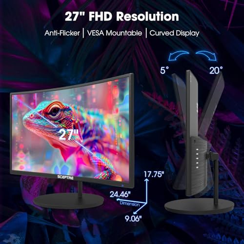 Curved 27" FHD 1080p 75Hz LED Monitor D376091