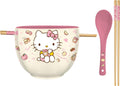 20 Ounce Ceramic Ramen Noodle Rice Bowl with Chopsticks and Spoon P4081
