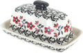 Blue Rose Polish Pottery Butter Dish R14507