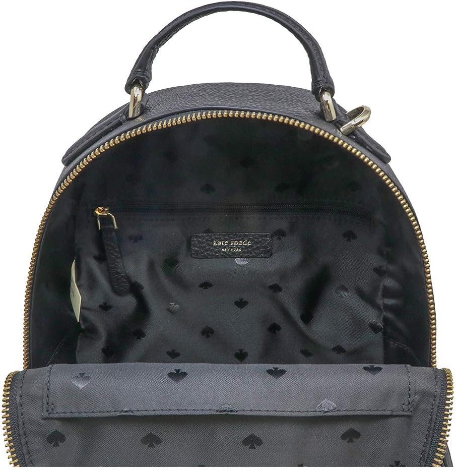Black Medium Leather Backpack T122