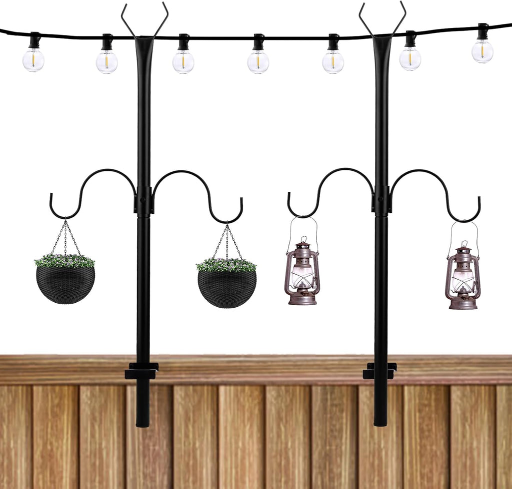 2 Pack Adjustable Metal String Light Poles H547