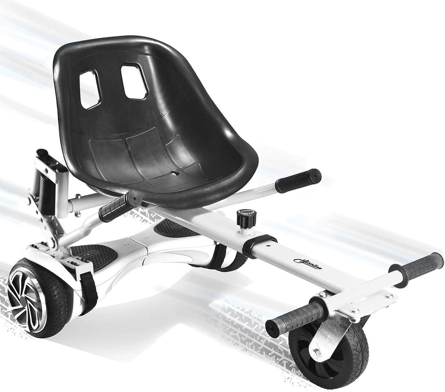 Black Hoverboard Seat Attachment with Off-Road Tire I750