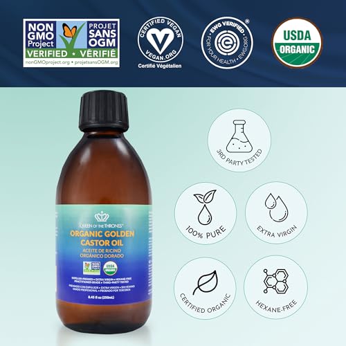 Organic Golden Castor Oil 8.4 oz A121