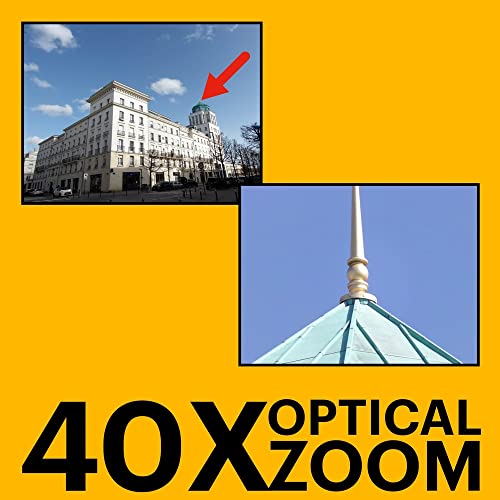 20MP Digital Camera 40X Optical Zoom 24mm Wide Angle Lens Optical Image Stabilization 1080P Full HD Video 3" LCD White F896