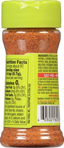 2.4 Ounce Fiesta Lime Salt-Free Seasoning Blend X81752