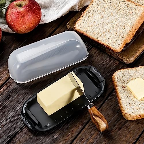 Butter Dish with Lid, Airtight Plastic Butter Keeper Tray S41879