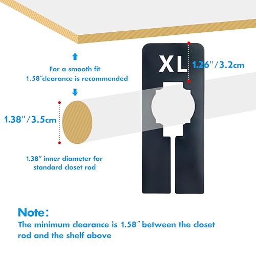White Rectangular Closet Rack Dividers with Marker C9640