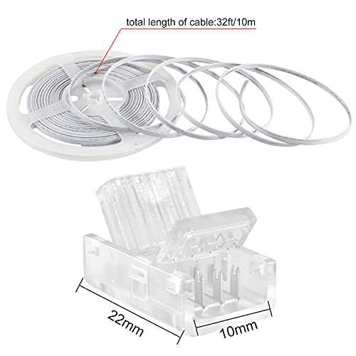 4 Pin 10mm LED Strip Connector Kit 32.8ft 5 Pcs A559037