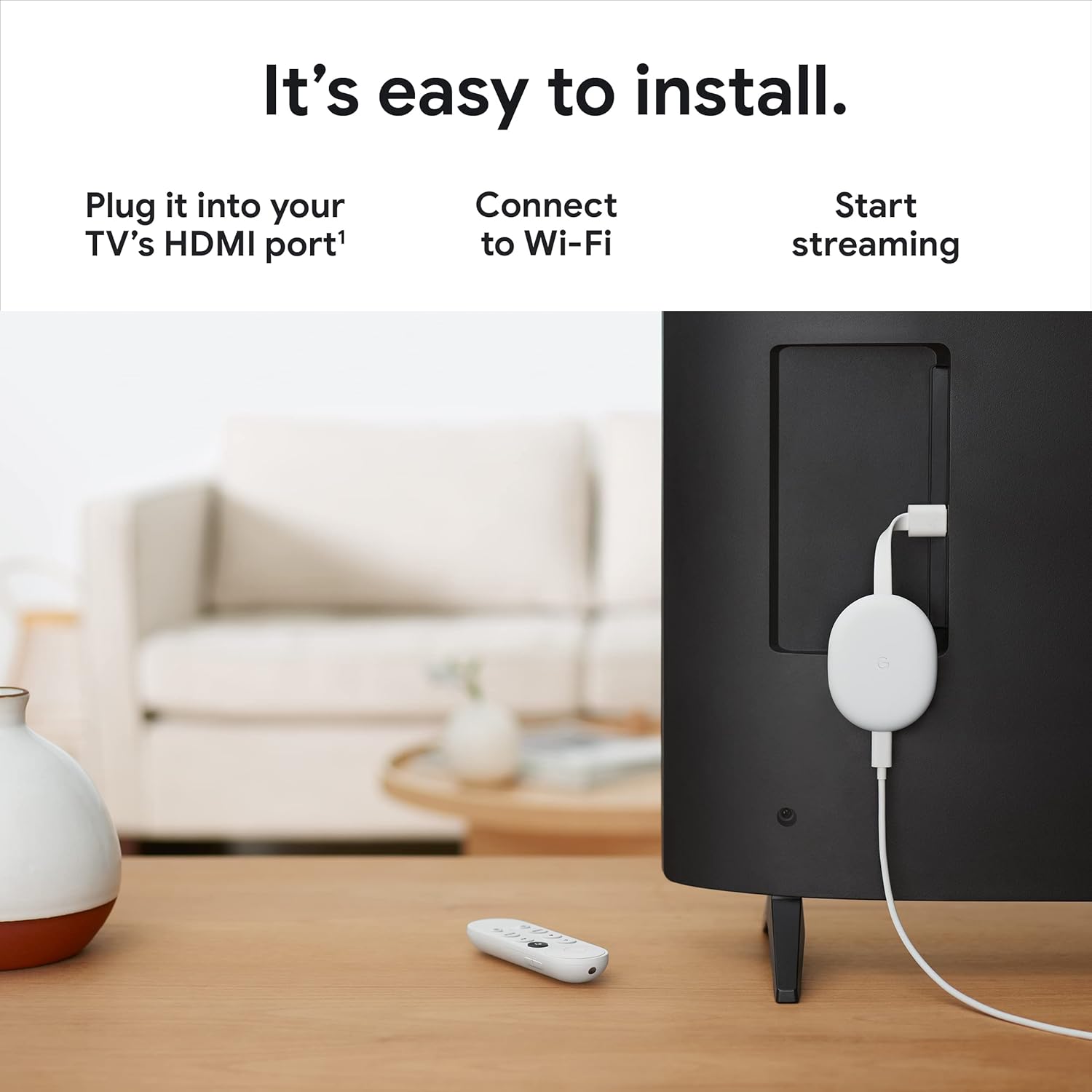 Chromecast with Google TV 4K Streaming Stick Snow A9937