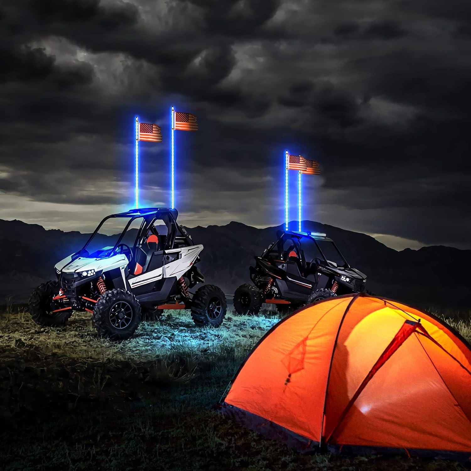 2pcs 3ft LED Whip Lights with Bluetooth L801