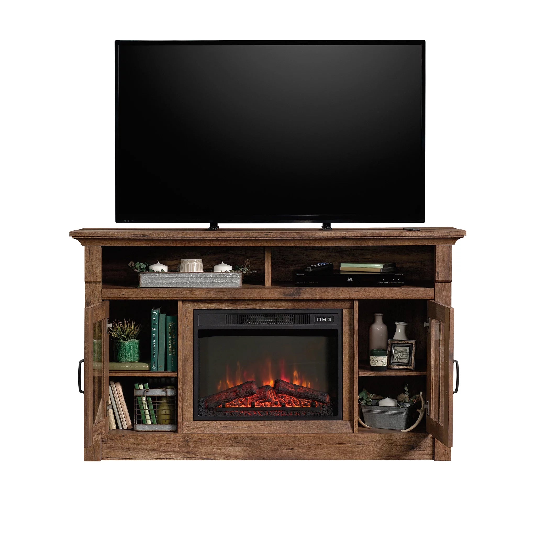 Vintage Oak Finish TV Stand for TVs up to 50" B2227