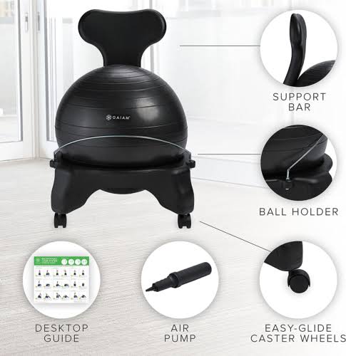 Blue Ergonomic Balance Ball Chair I905