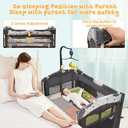 4 in 1 Pack and Play with Bassinet and Changing Table V692