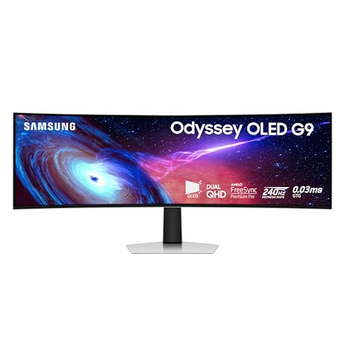 49" Curved OLED Gaming Monitor, 240Hz, 0.03ms, Height Adjustable Stand T723