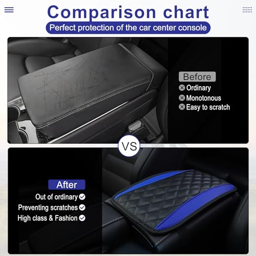 Black PU Leather Car Armrest Cover N690