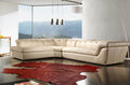 Beige Italian Leather Sectional M82622