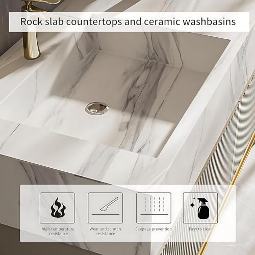 44" Freestanding Bathroom Vanity with Sink and LED Mirror Z1029