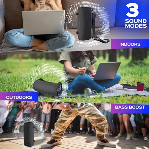 60W Stereo Wireless Speaker with Deep Bass, 20H Playtime, Waterproof D127269