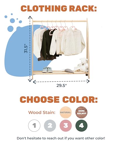 Dark Walnut Wooden Clothing Rack C9321