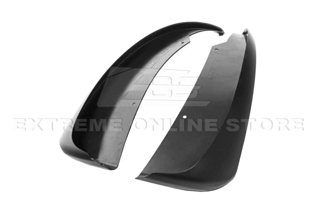 GM Factory XL Extended Style Front & Rear Side Splash Guards Mud Flap Pair ( ABS Plastic - Matte Black ) I79534
