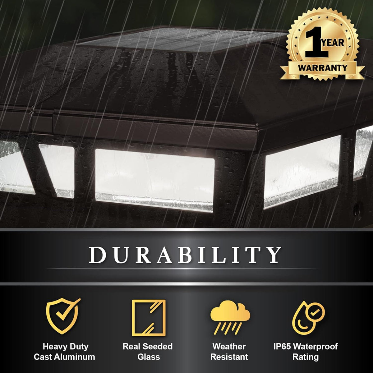 6x6 Brown Aluminum Solar Post Cap E7896