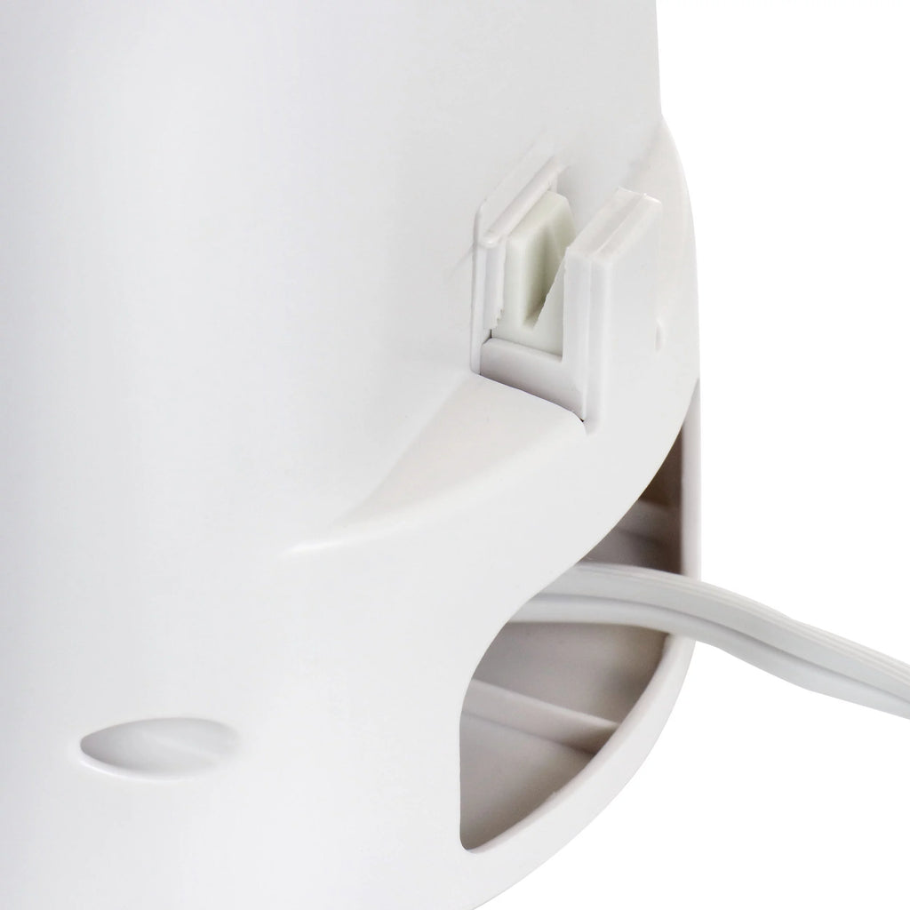 White Electric Can Opener with Knife Sharpener and Bottle Opener I6146