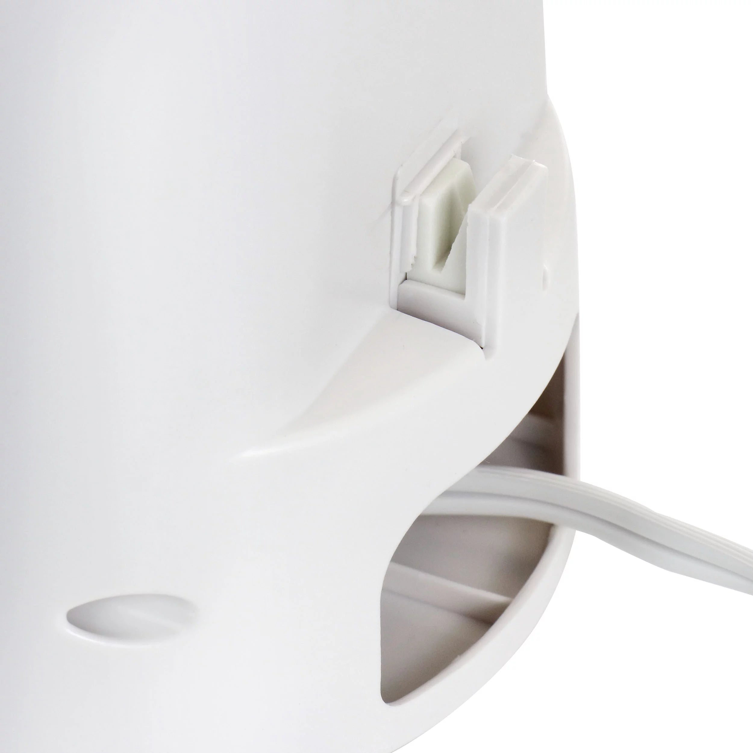 White Electric Can Opener with Knife Sharpener and Bottle Opener I6146