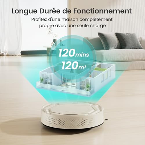 Robot Vacuum with 12000Pa Suction, Anti-Tangle Brushes, Self-Emptying Z25971